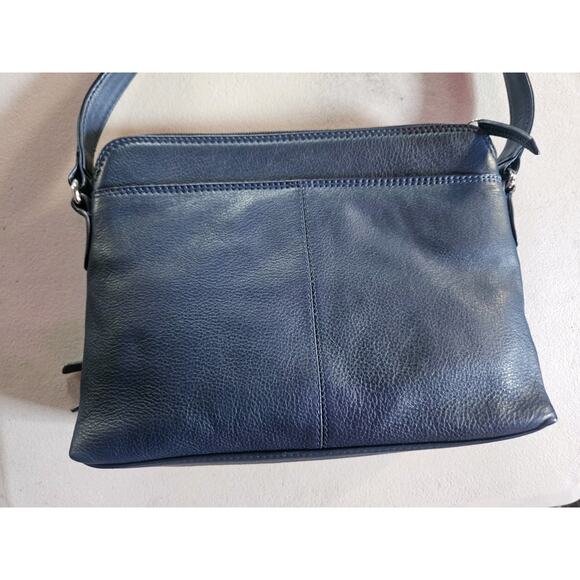 Ili Purse Genuine Leather Crossbody Purse Shoulder Bag Blue Travel RFID Classic - Picture 2 of 8